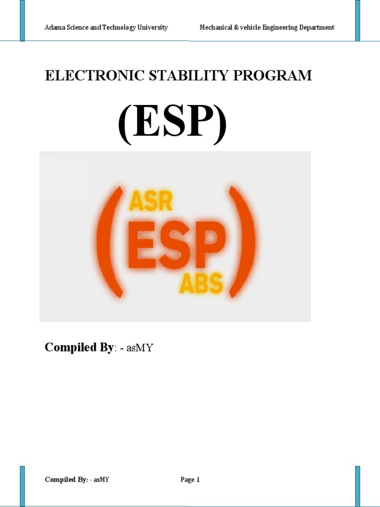 Understanding Electronic Stability Program (ESP) | PDF | Anti Lock ...