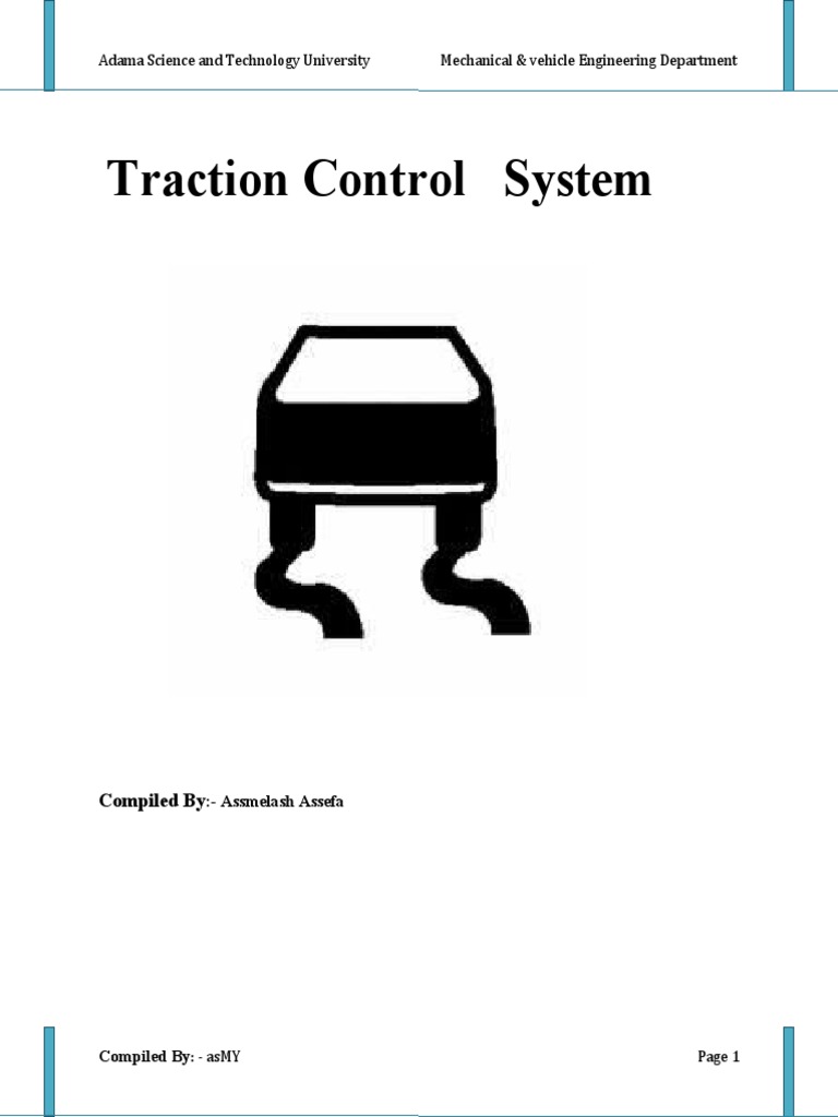 Traction Control System PDF Anti Lock Braking System Brake
