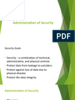 Administer Security Goals Policy Planning