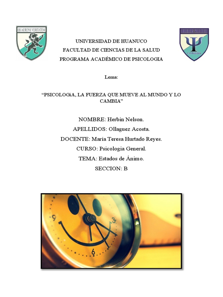 Estados de Ánimo: Impacto y Emociones | PDF | Las emociones | Percepción