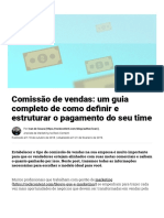 Comissão de Vendas - Como Definir e Estruturar o Pagamento Do Seu Time