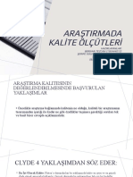 Araştirmada Kalite Ölçütleri