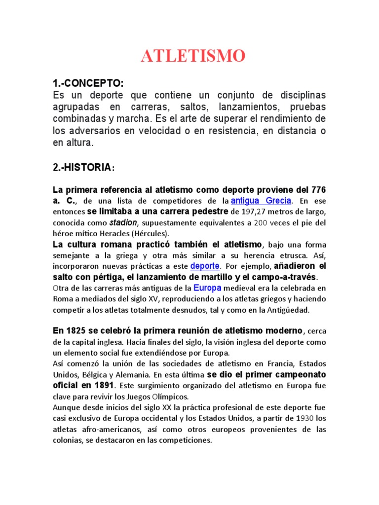 ATLETISMO Y Futbol | PDF | Deporte del atletismo | Asociación de Futbol