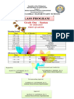 Philippine Elementary School Class Schedule