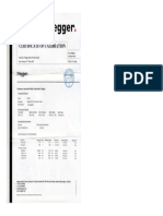 Megger Calibration Certificate