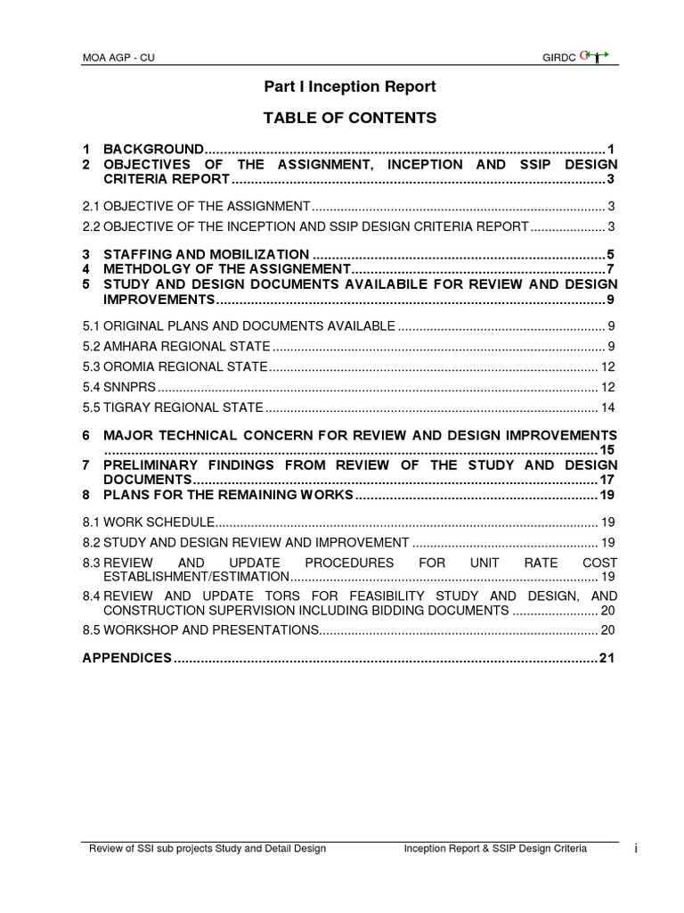 SSI Subprojects Design Review Report | PDF | Flood | Water Resources