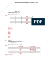 Java Sheet 1 - Answer Key