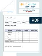 5°? Exam - Trim1 2020-2021