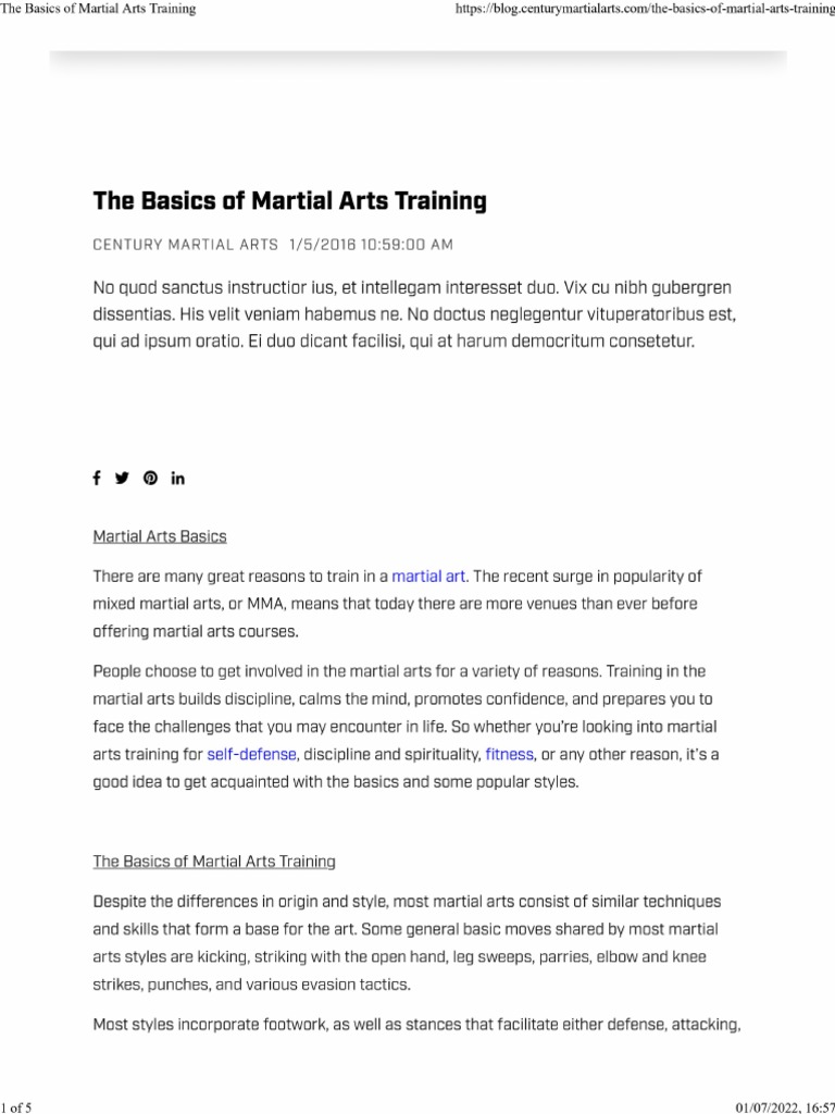 The Basis of Martial Art PDF