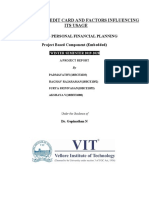 Analysis of Credit Card and Factors Influencing Its Usage