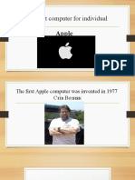 The First Computer For Individual: Apple
