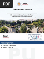 Information Security: Mr. Prashant Sahatiya, Assistant Professor