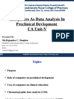 Computers As Data Analysis in Preclinical Devlopment CA Unit-V