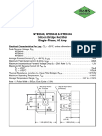 NTE5340, NTE5342 & NTE5344 Silicon Bridge Rectifier Single-Phase, 40 Amp