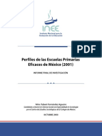 Perfiles de Las Escuelas Primarias Eficaces de México (2001) - Informe Final de Investigación