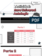 Literatura Universal - Antologías - Actividad 3