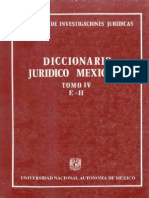 Diccionario Jurídico Unam Tomo Iv