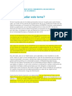 Tema 4. La Protección de Datos - Fundamentos, Obligaciones de Registros y Medidas de Seguridad II