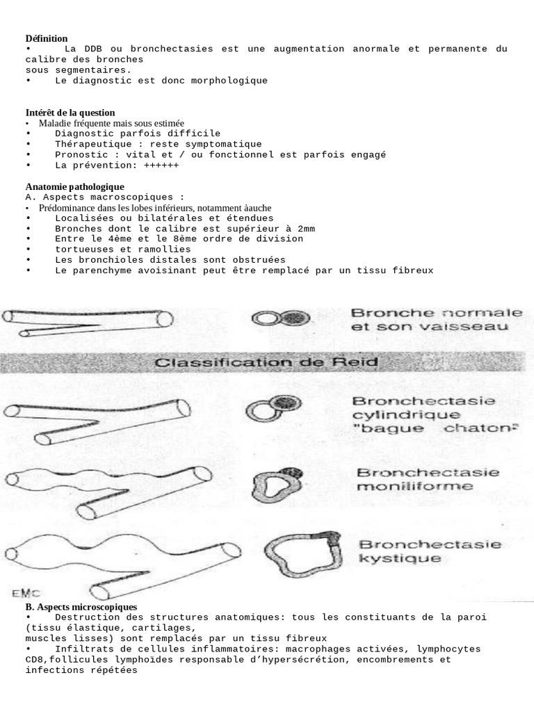 Classification et diagnostic de la DDB | PDF | Poumon | Pneumologie