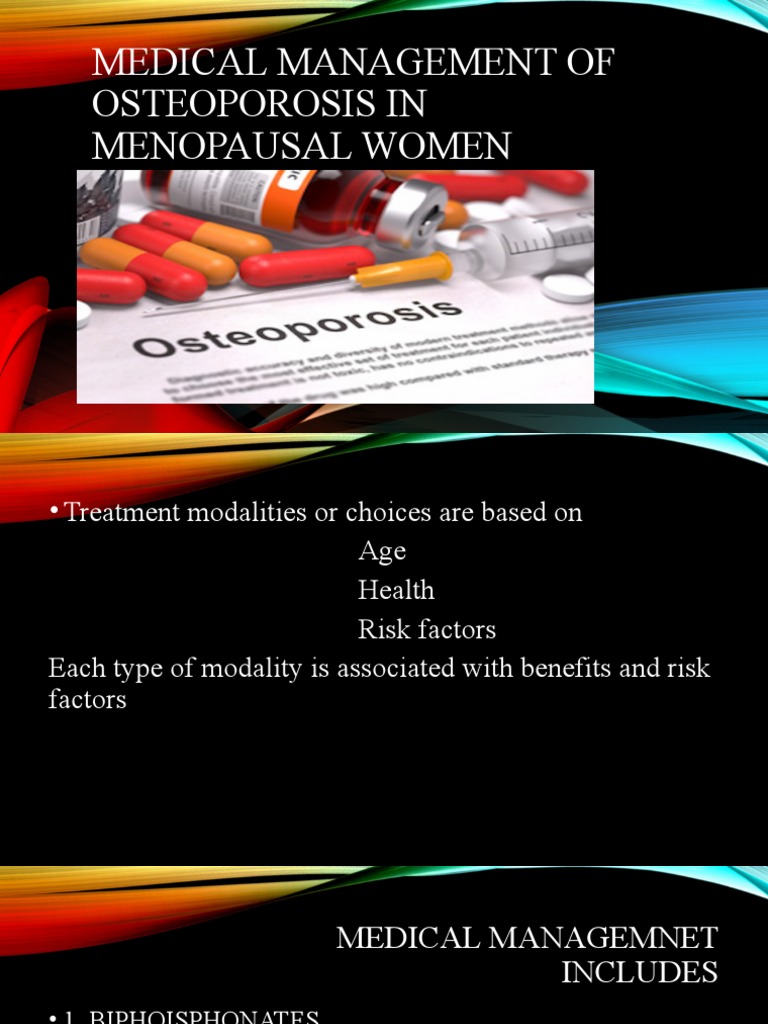 Medical Management of Osteoporosis in Menopausal Women PDF