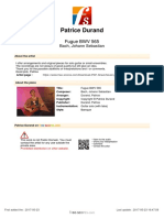 Patrice Durand: Fugue BWV 565