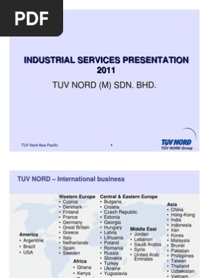 Industrial Services Tuv Nord Malaysia Pdf Engineering Mechanical Engineering