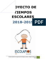Proyecto Tiempos Escolares Escuelas Pías Jaca