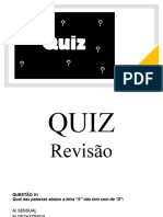 Quiz sobre gramática e língua portuguesa com 10 questões