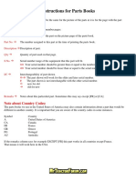 Instructions For Parts Books: Note About Country Codes