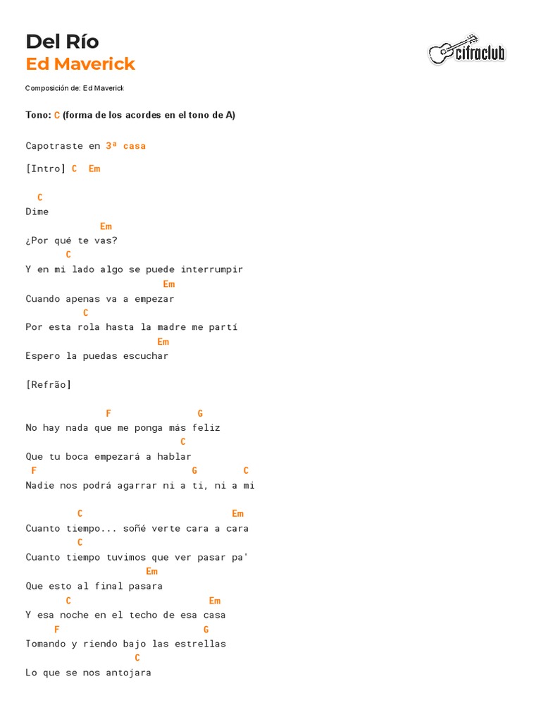 Acordes y letra de 