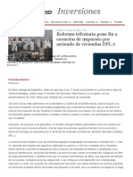 reforma tributaria pone fin a exencion de impuesto por arriendo de viviendas dfl 2  El Mercurio.com - Inversiones - (2)