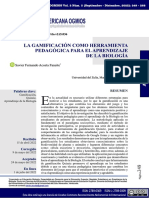 La Gamificación Como Herreamienta Pedagógica para El Aprendizaje de La Biología