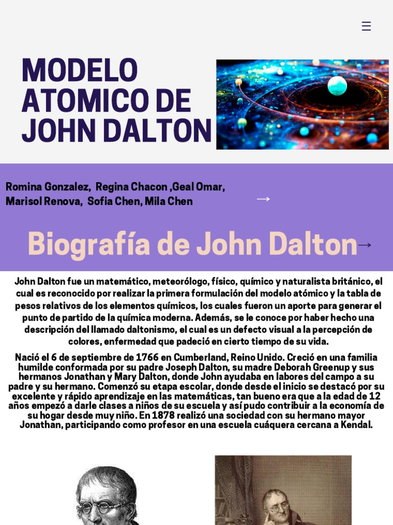 Modelo Atomico de John Dalton | PDF | Átomos | Protón