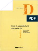 Entre La Autoridad y La Interpretación (Joseph Raz)