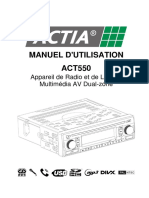 Manuel D'Utilisation ACT550: Appareil de Radio Et de Lecture Multimédia AV Dual-Zone