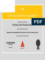 Webinar Certificate Sika Latam