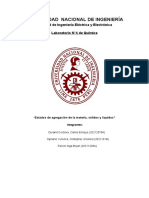 Estados de Agregación de La Materia, Sólidos y Líquidos