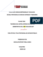 Incidencia del control interno en la gestión administrativa de la EPS Tacna 2020