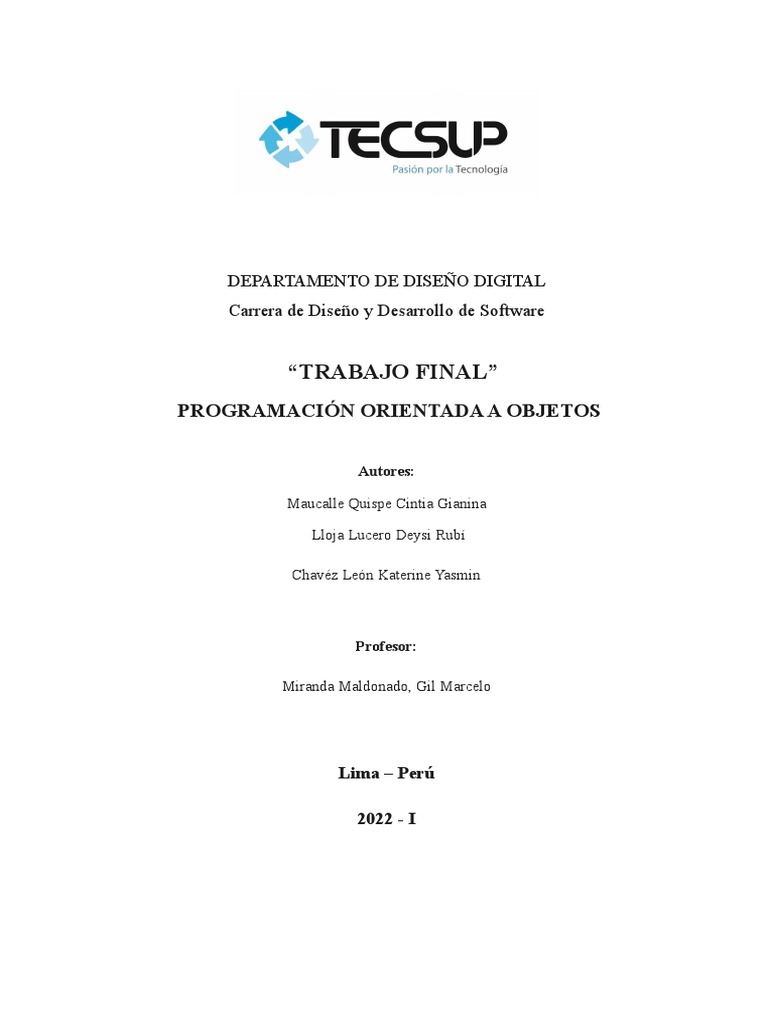 Proyecto de Programación en Java y MySQL | PDF | Java (lenguaje de ...