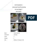 Uji Kompetensi Continental Food Processing XII Jasa Boga 2 2013/2014