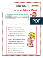 Escribimos Un Acrostico A Mamá