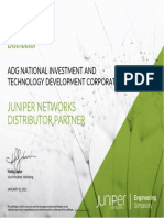 Juniper-Distributor Partner Certificate - ADG National Investment & Technology 2021 (New)