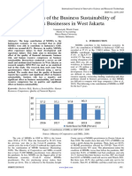 Determinants of The Business Sustainability of MSMEs Businesses in West Jakarta