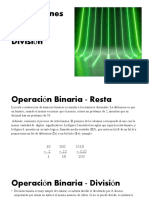Operaciones binarias-Resta- División