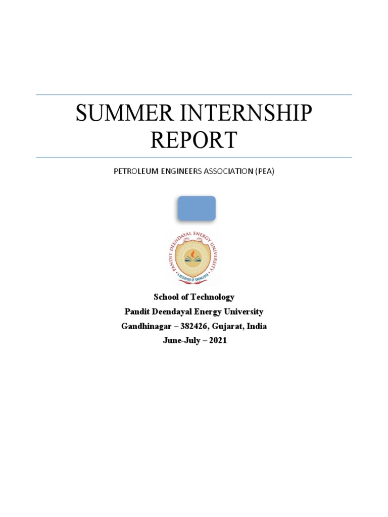 Summer Internship Petroleum Engineers Association (Pea) PDF Casing