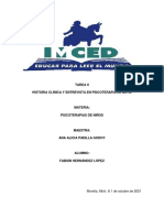 TAREA II - Historia Clinica y Entrevista en Psicoterapia Infantil - PSICOTERAPIAS DE NIÑOS - FABIAN HERNANDEZ LOPEZ