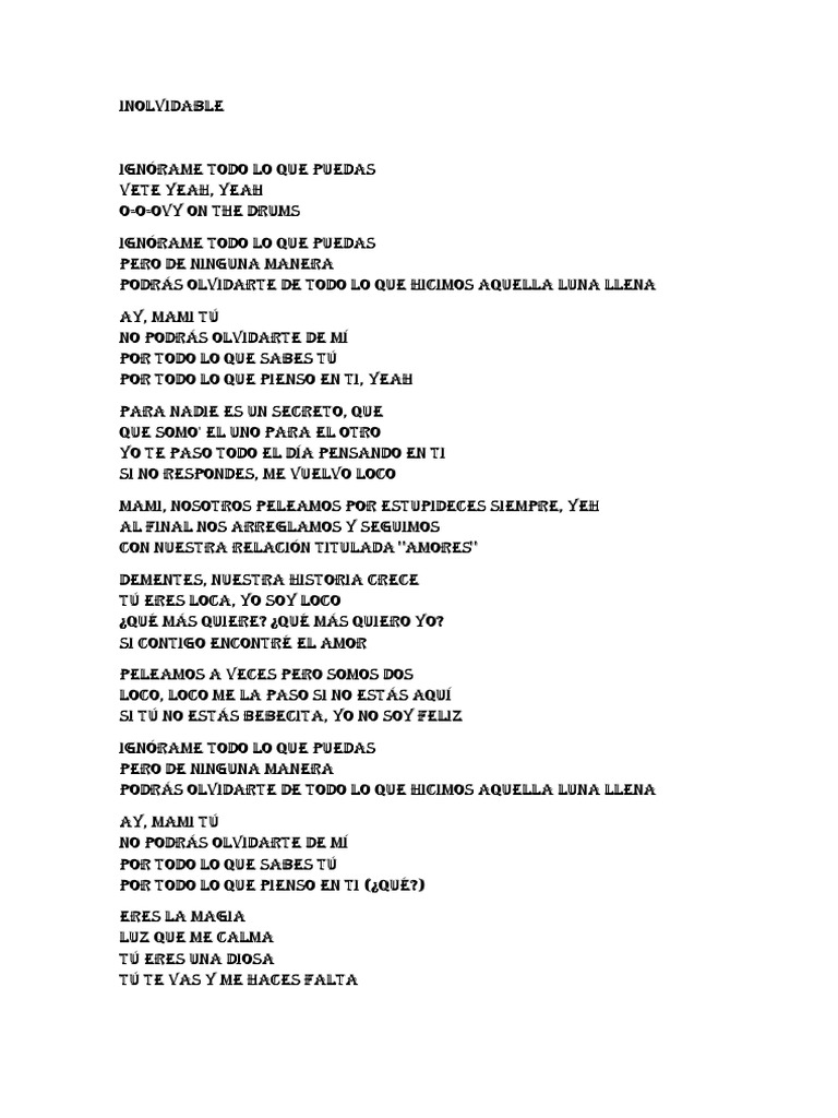 Inolvidable | PDF