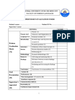 Supervisor'S Evaluation Form