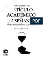 Belcher - Cómo Escribir Un Artículo Académico en 12 Semanas-Guía