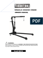 1-Ton Hydraulic Engine Crane Owner'S Manual: Item# 46218